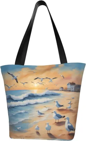airborne seagulls Women's shoulder handbag, crossbody shoulder bag, weekend travel shopping shoulder bag