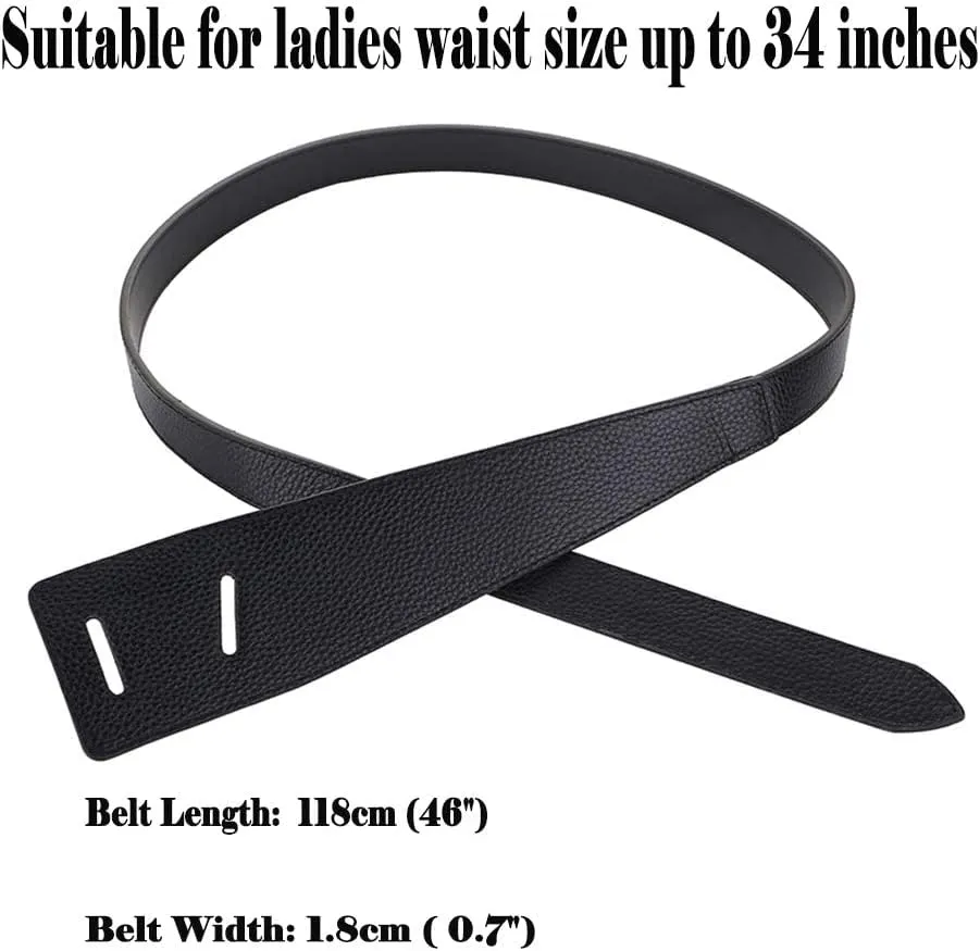 ALAIX Women's Leather Belt Dress Belt for Jeans Jumpsuit Coat Fashion Tie a Knot Genuine Leather Waist Belt