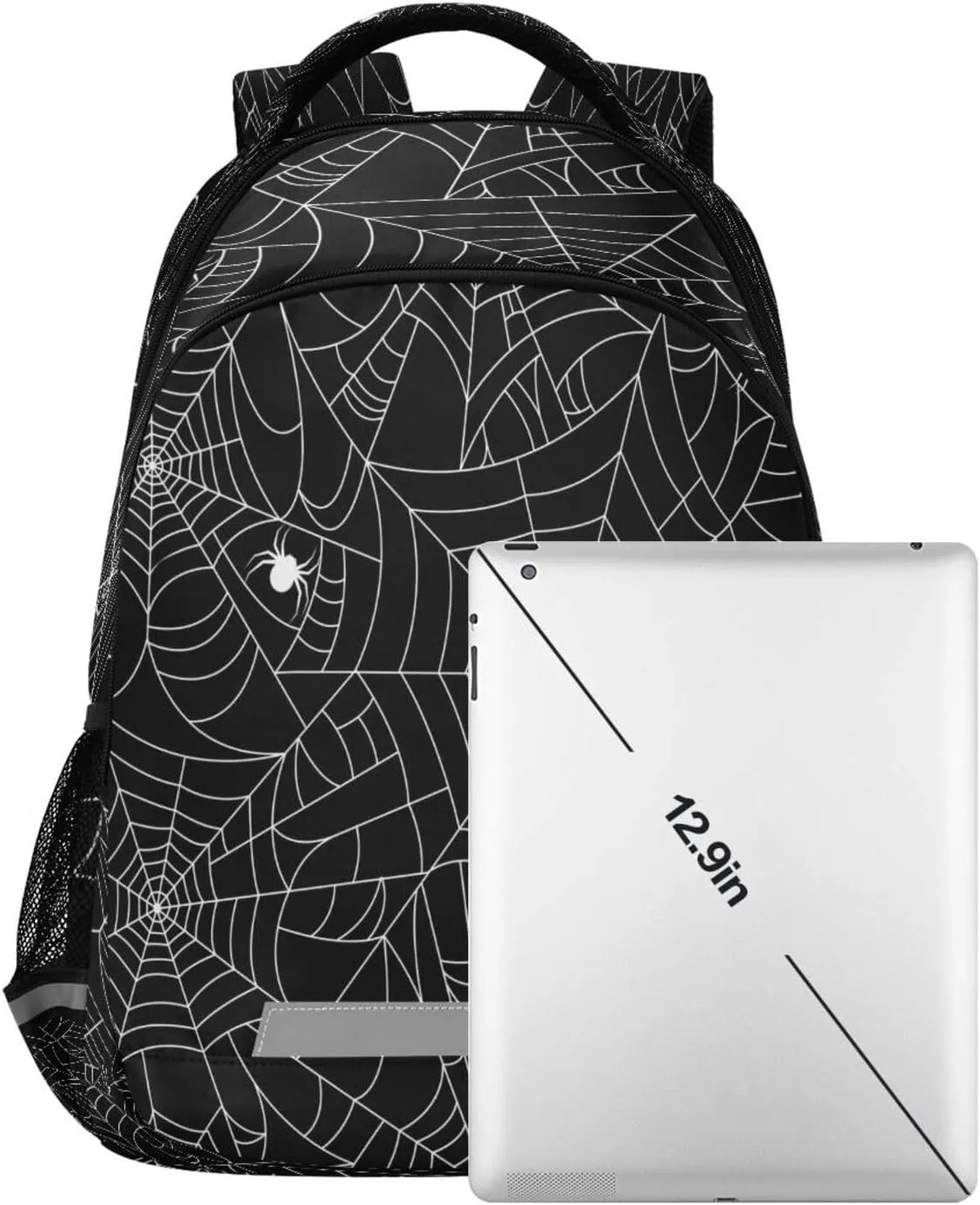 ALAZA Black Spider Web Backpack School Bag Laptop Bags Daypack Bookbag for Teen Girls Kids Boys, 13 14 15.6 inch