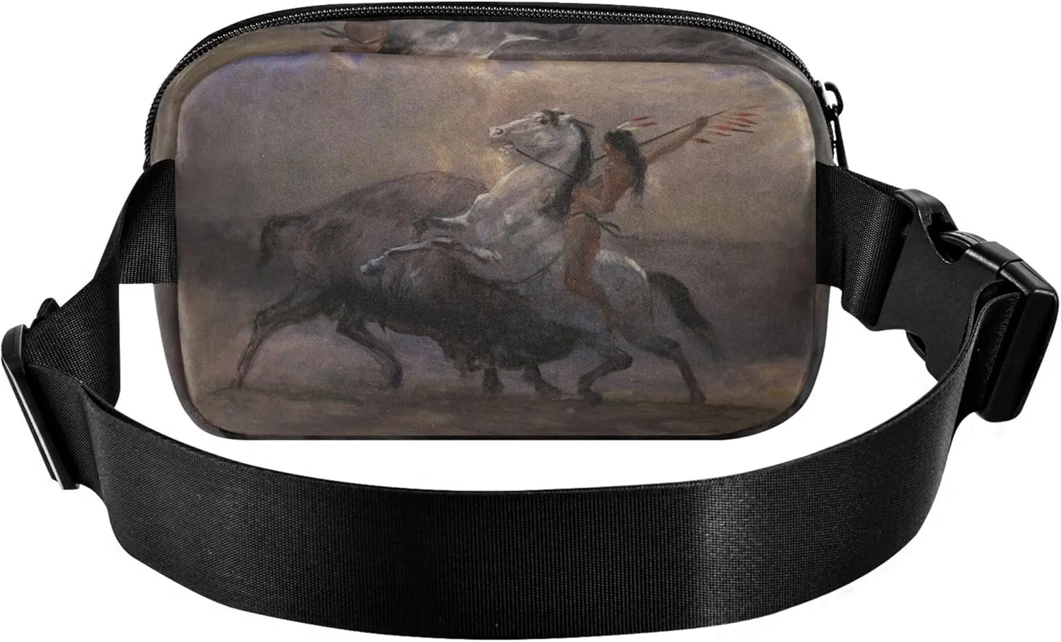 Albert Bierstadt Sketch Last Buffalo Waterproof Fanny Packs for Women Hip Pack Belt Pouch Trendy Crossbody Waist Purse