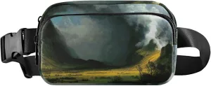 Albert Bierstadt Storm Mountains Womens Fanny Pack Festival Hip Pack Belt Bag Waterproof Waist Purse for Women