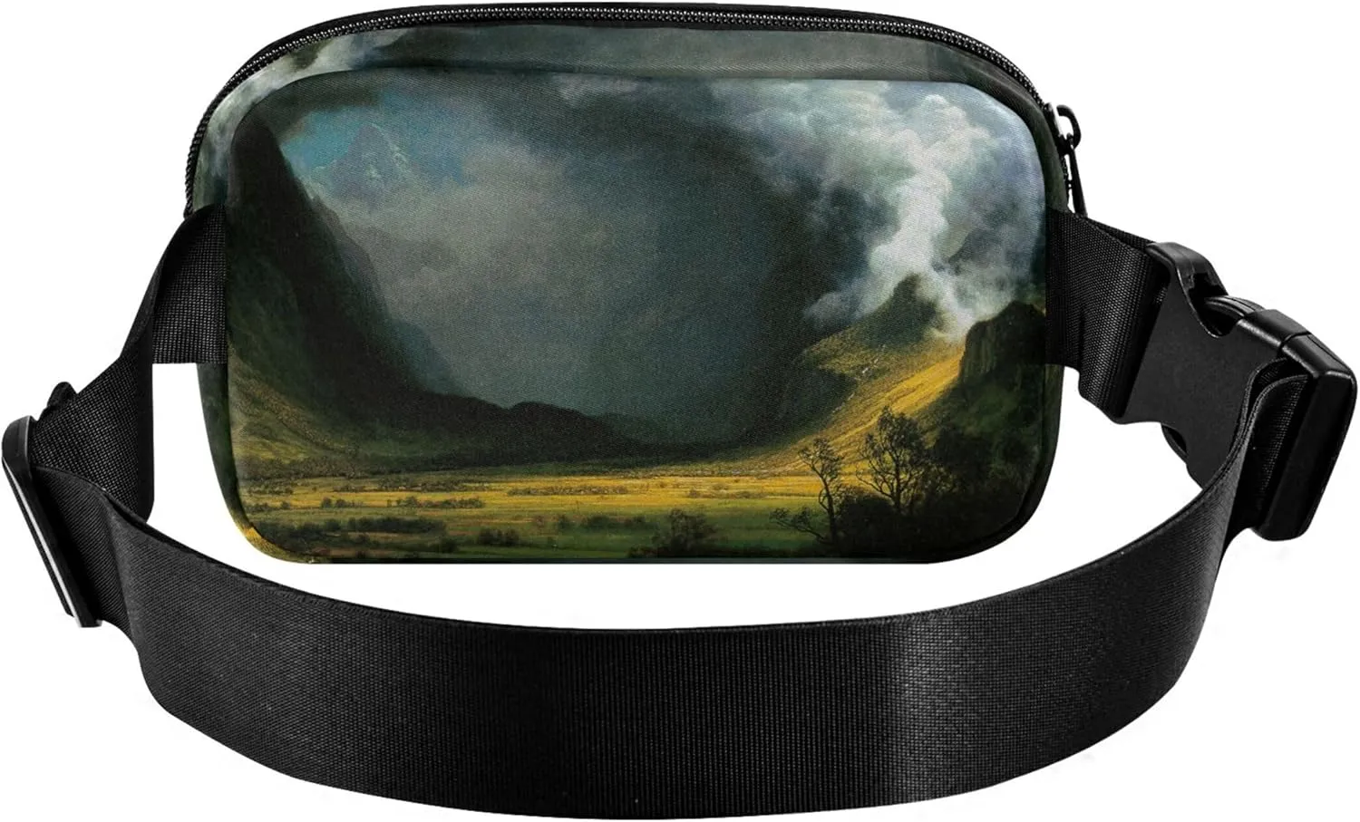 Albert Bierstadt Storm Mountains Womens Fanny Pack Festival Hip Pack Belt Bag Waterproof Waist Purse for Women