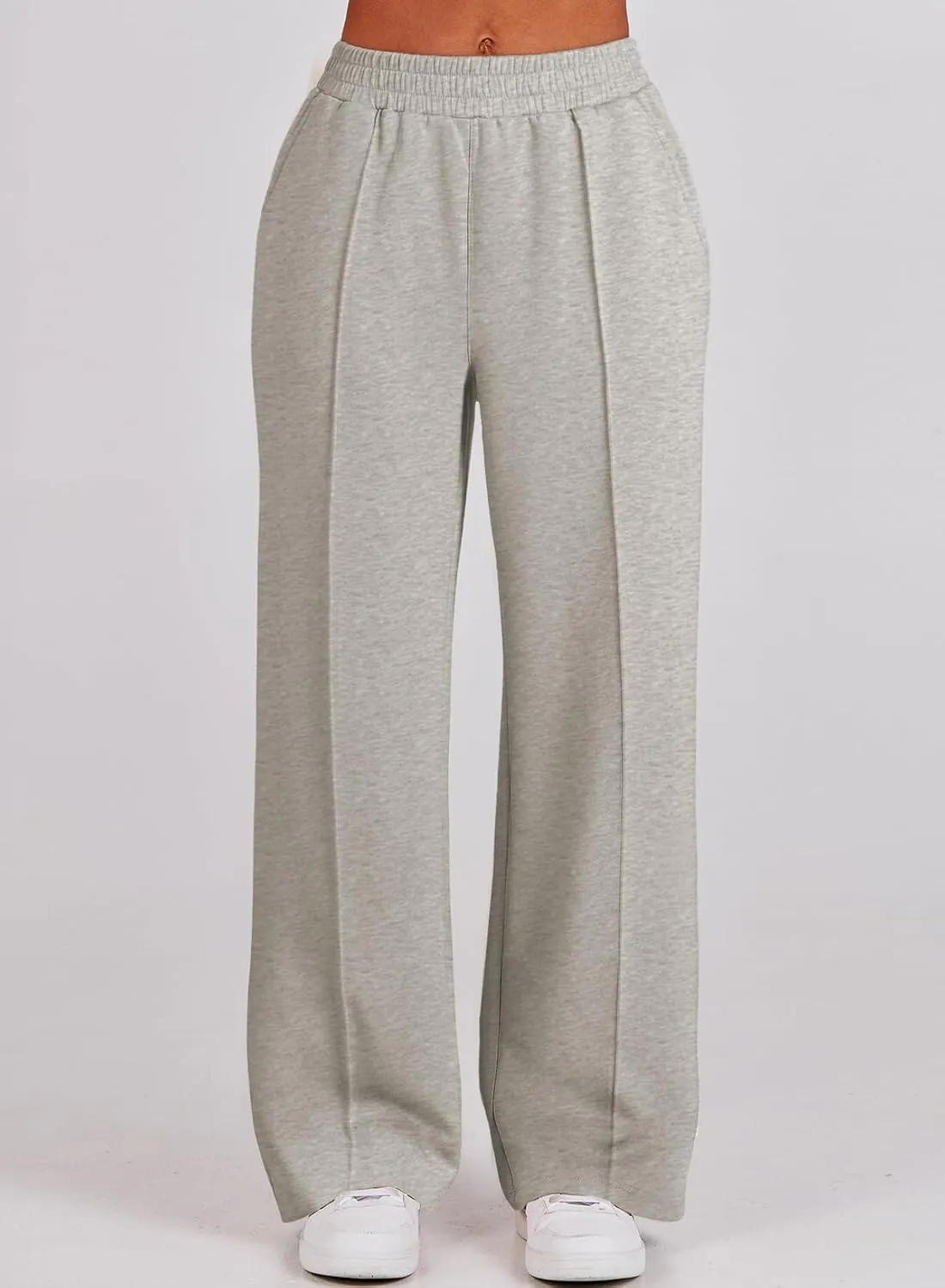 Aleumdr Two Piece Outfits Half Zip Sweatshirt Sweatsuit Lounge Sets for Women Matching Set Wide Leg Sweatpant Tracksuit