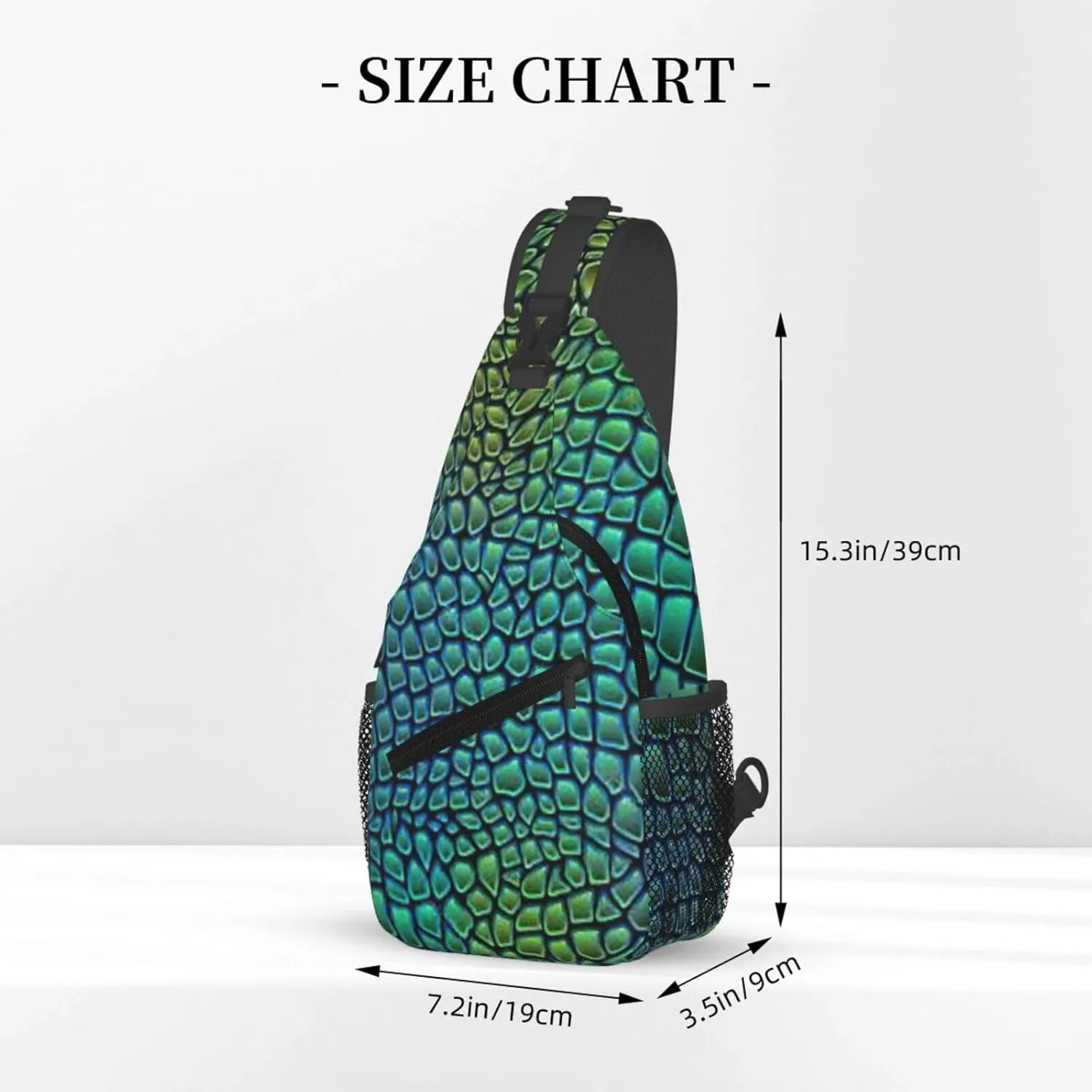 Alligator Skin Crossbody Chest Bag Lightweight Sling Daypackstravel Hiking Cycling For Men Women