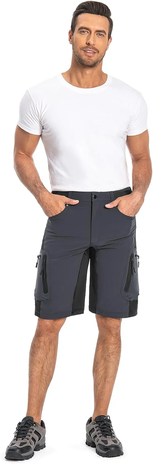 Ally Mens Mountain Bike Shorts 4D Padded Baggy Quick Dry Lightweight Bicycle Cycling Biking Bike Shorts