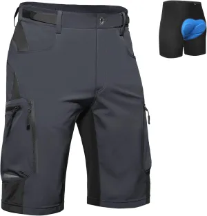 Ally Mens Mountain Bike Shorts 4D Padded Baggy Quick Dry Lightweight Bicycle Cycling Biking Bike Shorts