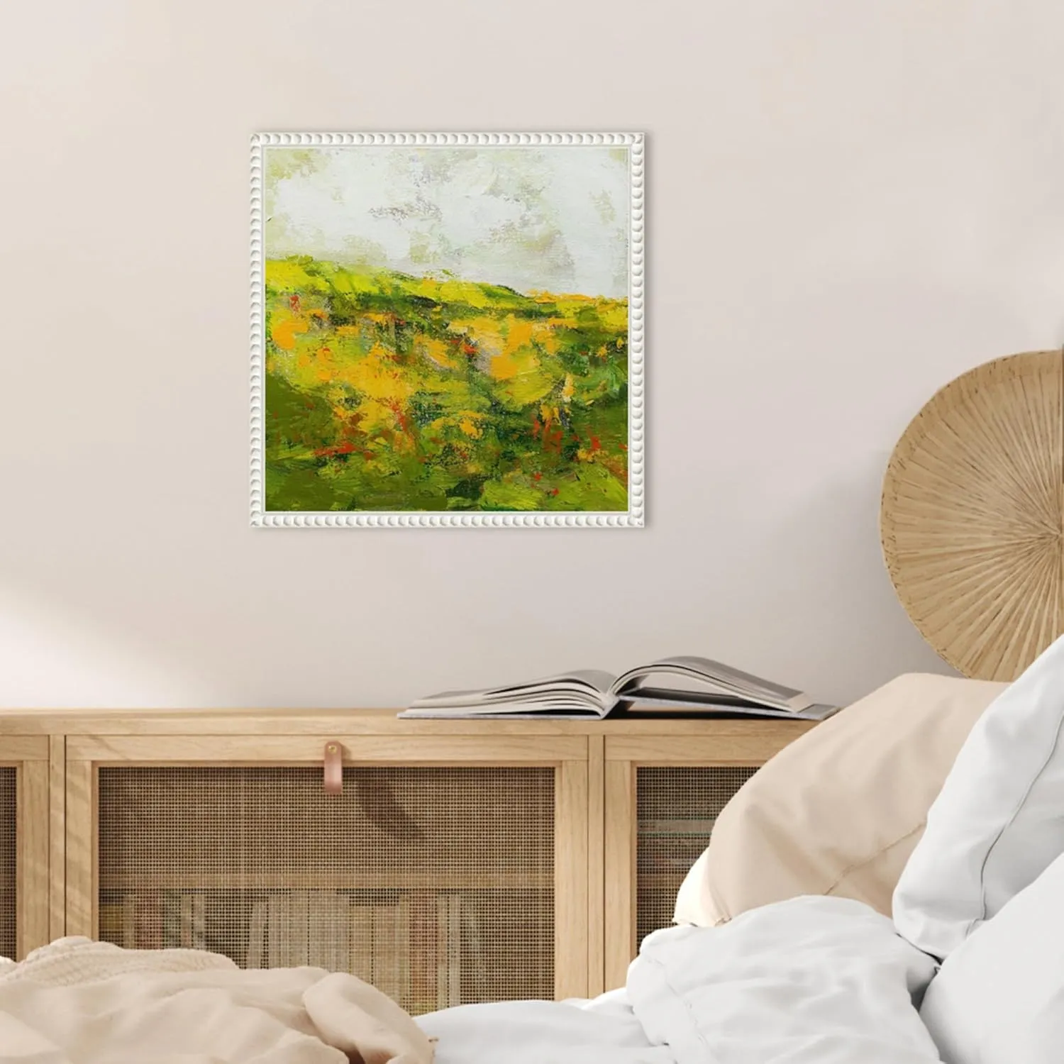 Amanti Art Framed Canvas Wall Art 16x16 Doncaster by Allan Friedlander, Framed Wall Art Canvas, Abstract Artwork, Traditional Decor, Small Poster Painting for Living Room, Bedroom, Bathroom, Kitchen,