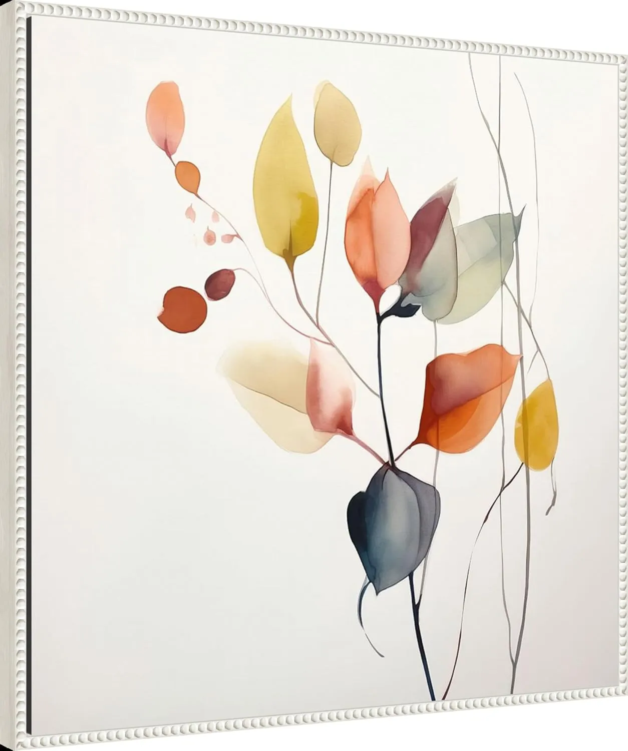 Amanti Art Framed Canvas Wall Art 30x30 Fluid Floral Artistry I by Irena Orlov, Framed Wall Art Canvas, Abstract Artwork, Traditional Decor, Large Poster Painting for Living Room, Bedroom, Bathroom