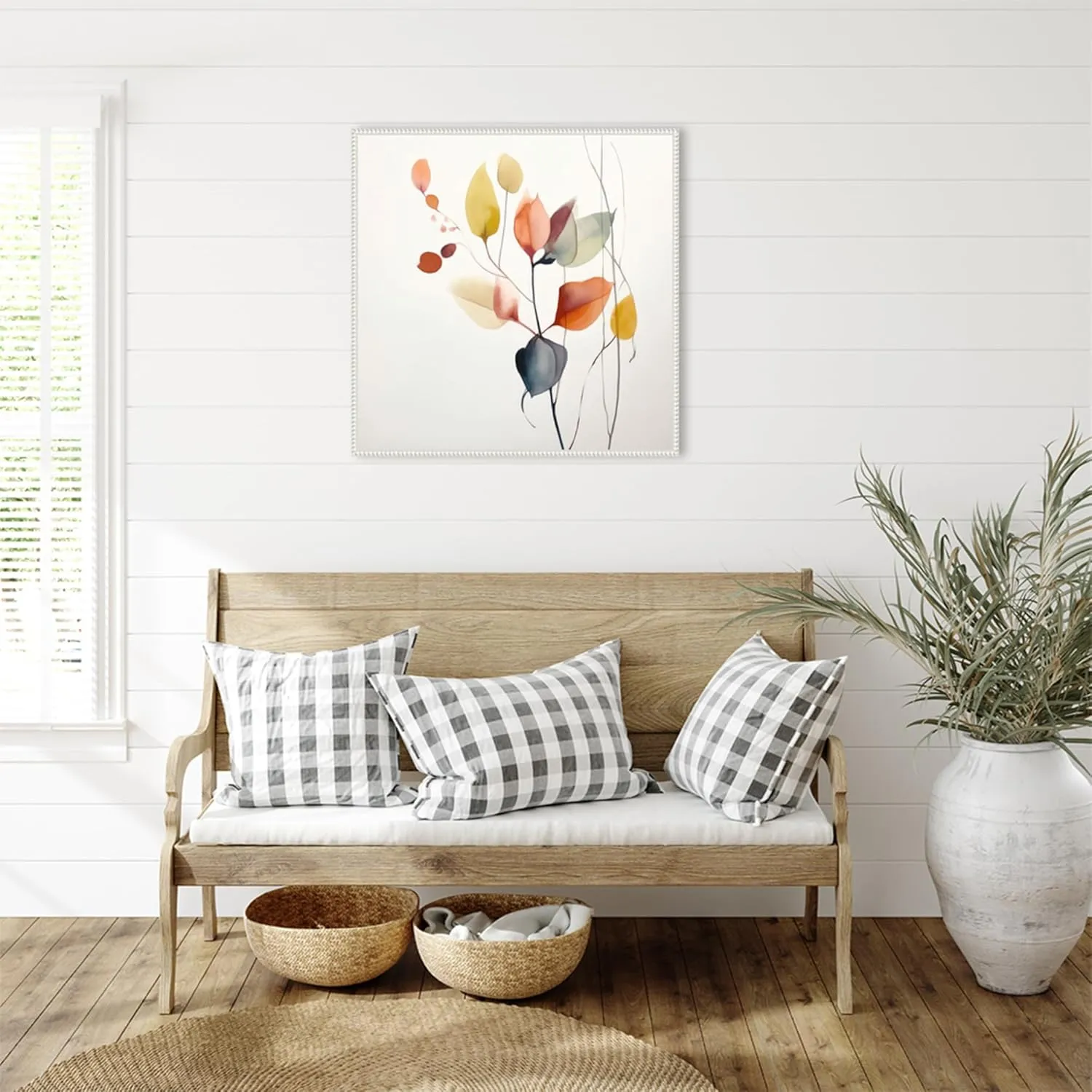 Amanti Art Framed Canvas Wall Art 30x30 Fluid Floral Artistry I by Irena Orlov, Framed Wall Art Canvas, Abstract Artwork, Traditional Decor, Large Poster Painting for Living Room, Bedroom, Bathroom