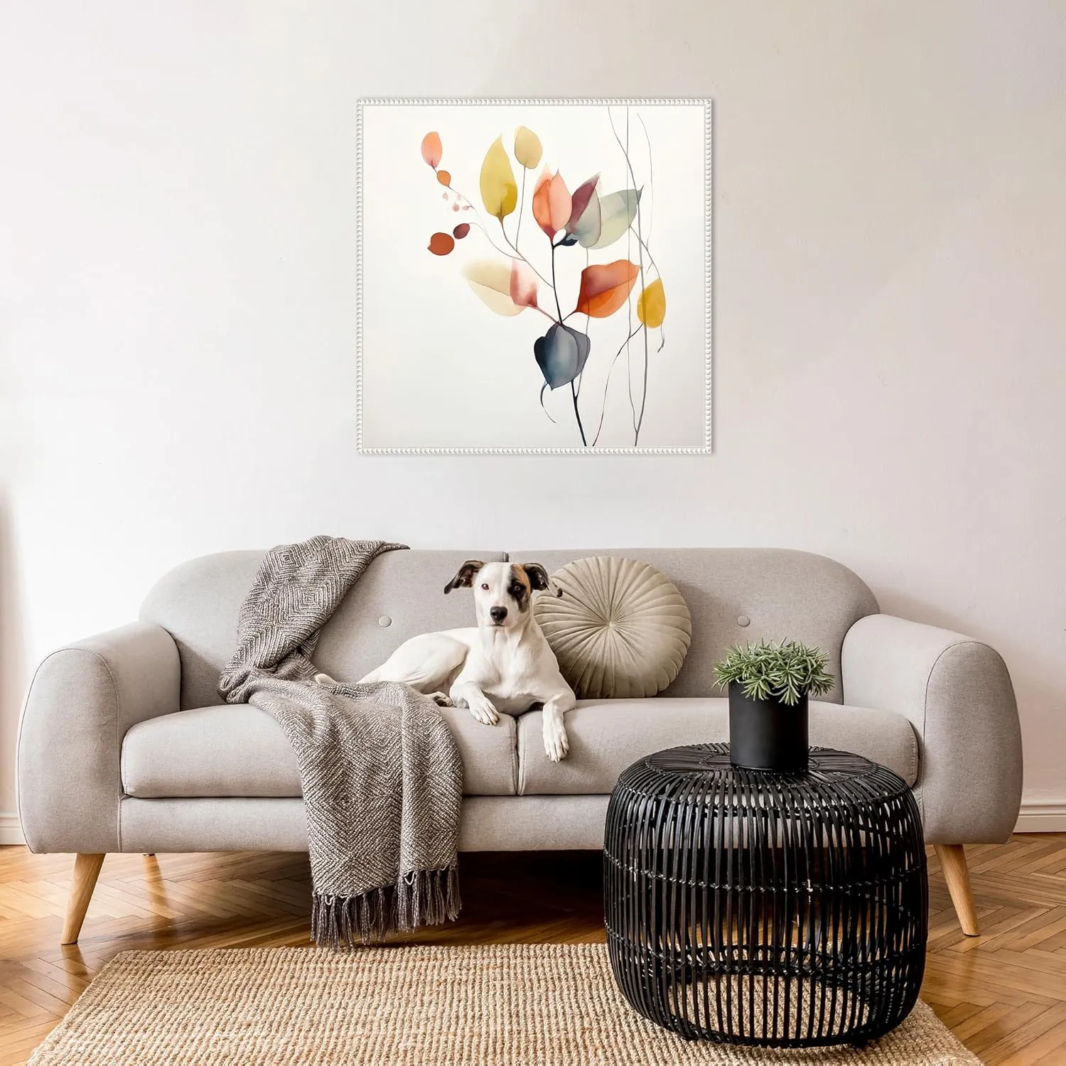 Amanti Art Framed Canvas Wall Art 30x30 Fluid Floral Artistry I by Irena Orlov, Framed Wall Art Canvas, Abstract Artwork, Traditional Decor, Large Poster Painting for Living Room, Bedroom, Bathroom