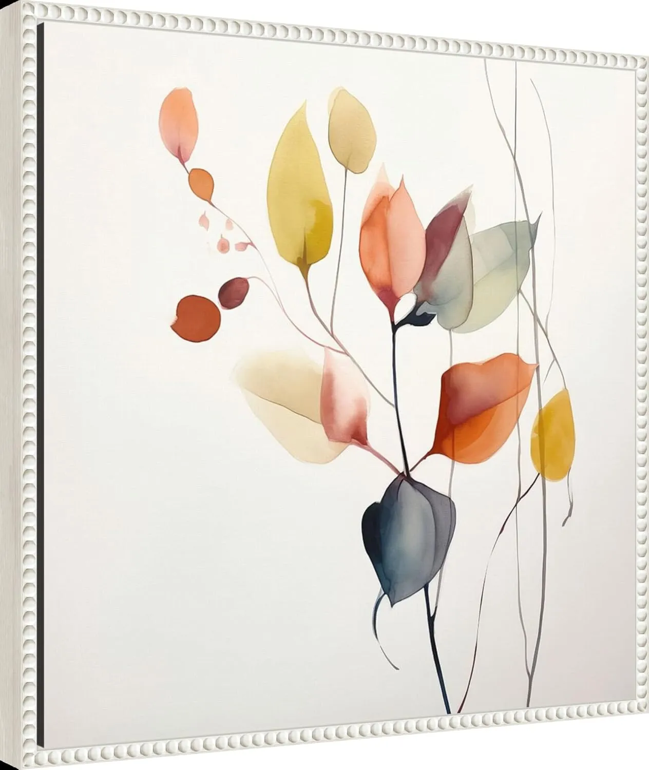 Amanti Art Framed Canvas Wall Art Print (22x22) Fluid Floral Artistry I by Irena Orlov Float Framed Canvas Art for Wall Decor, Living Room, Bedroom, Bathroom, Kitchen, Office or Business Artwork