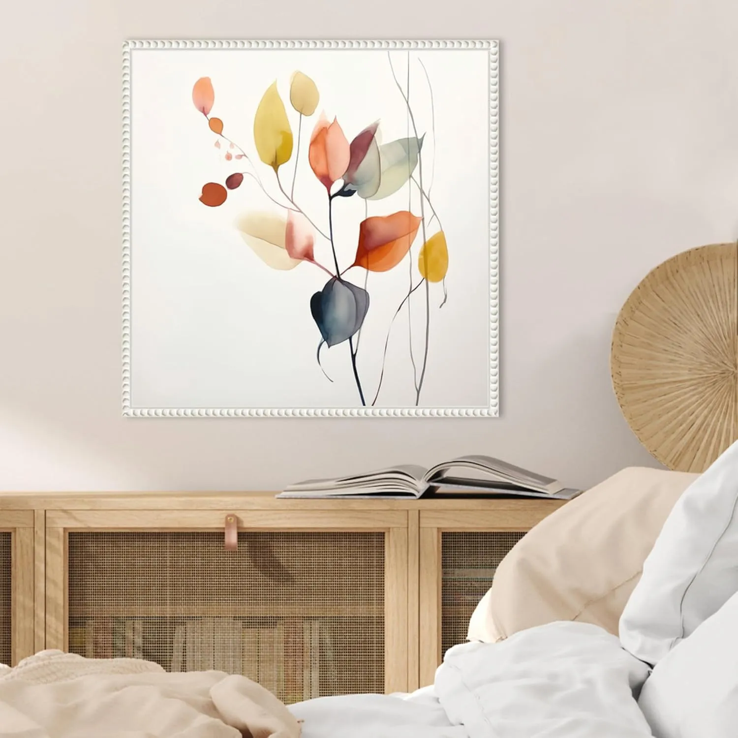 Amanti Art Framed Canvas Wall Art Print (22x22) Fluid Floral Artistry I by Irena Orlov Float Framed Canvas Art for Wall Decor, Living Room, Bedroom, Bathroom, Kitchen, Office or Business Artwork