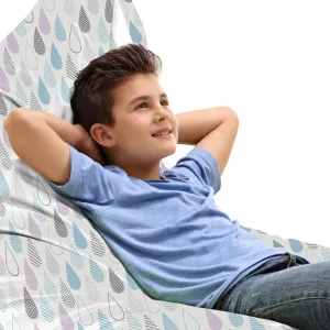 Ambesonne Colorful Lounger Chair Bag, Big Droplets Motif Filled with Ornate Lines and Dots Urban Life Vibrant Art, High Capacity Storage with Handle Container, Lounger Size, Multicolor