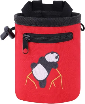 AMC Rock Climbing Panda Design Chalk Bag with Adjustable Belt