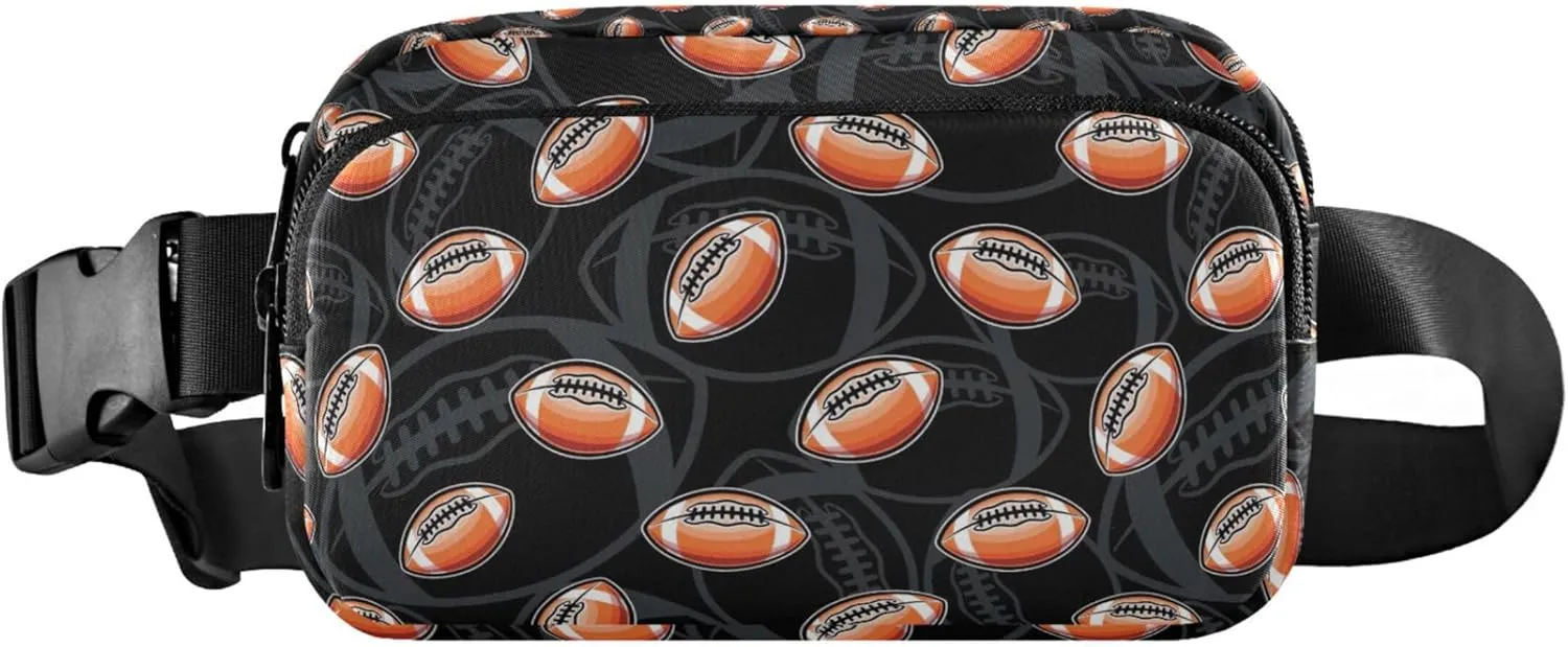 American Football Black Women Fanny Packs Waterproof Belt Bags Hip Pack Cute Crossbody Waist Purse