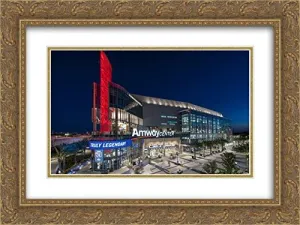 Amway Center 2X Matted 24x20 Gold Ornate Framed Art Print from The Stadium Series