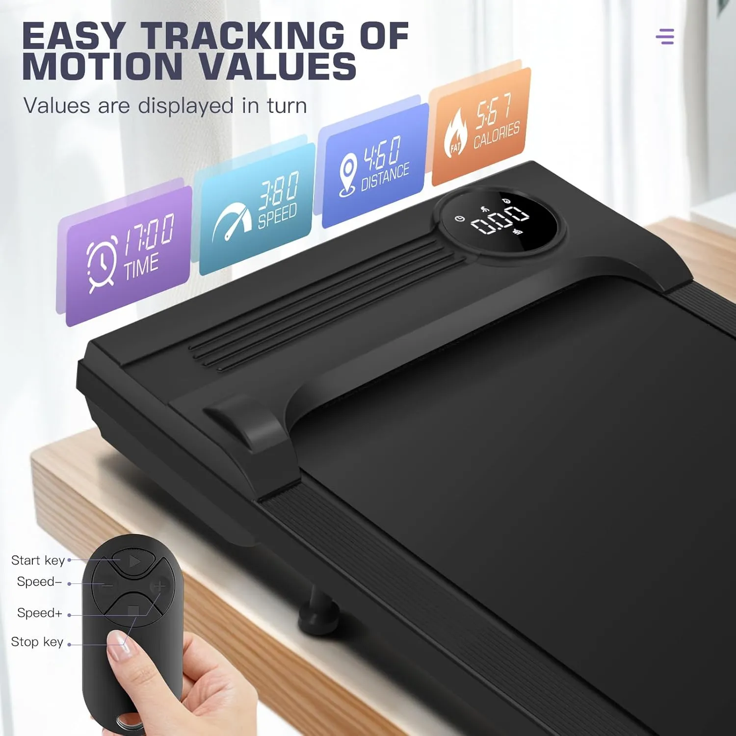 ANCHEER Under Desk Treadmill, 300lb Capacity, 2.5HP Portable 2 in 1 Walking Pad Treadmill with Remote, Compact Treadmills for Home Office Gym Desk Walking Running Machine with LED Display