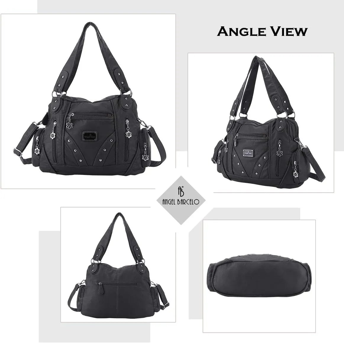 Angel Barcelo Hobo Bag for Women Crossbody Purse and Handbags Ladies Shoulder Bags