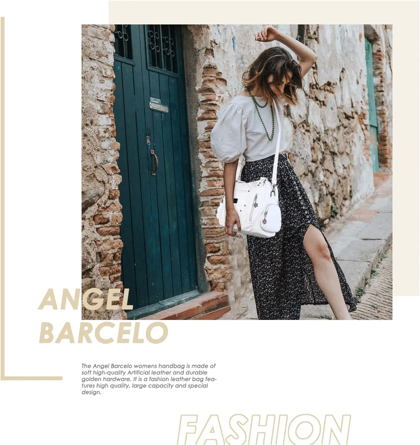 Angel Barcelo Hobo Bag for Women Crossbody Purse and Handbags Ladies Shoulder Bags