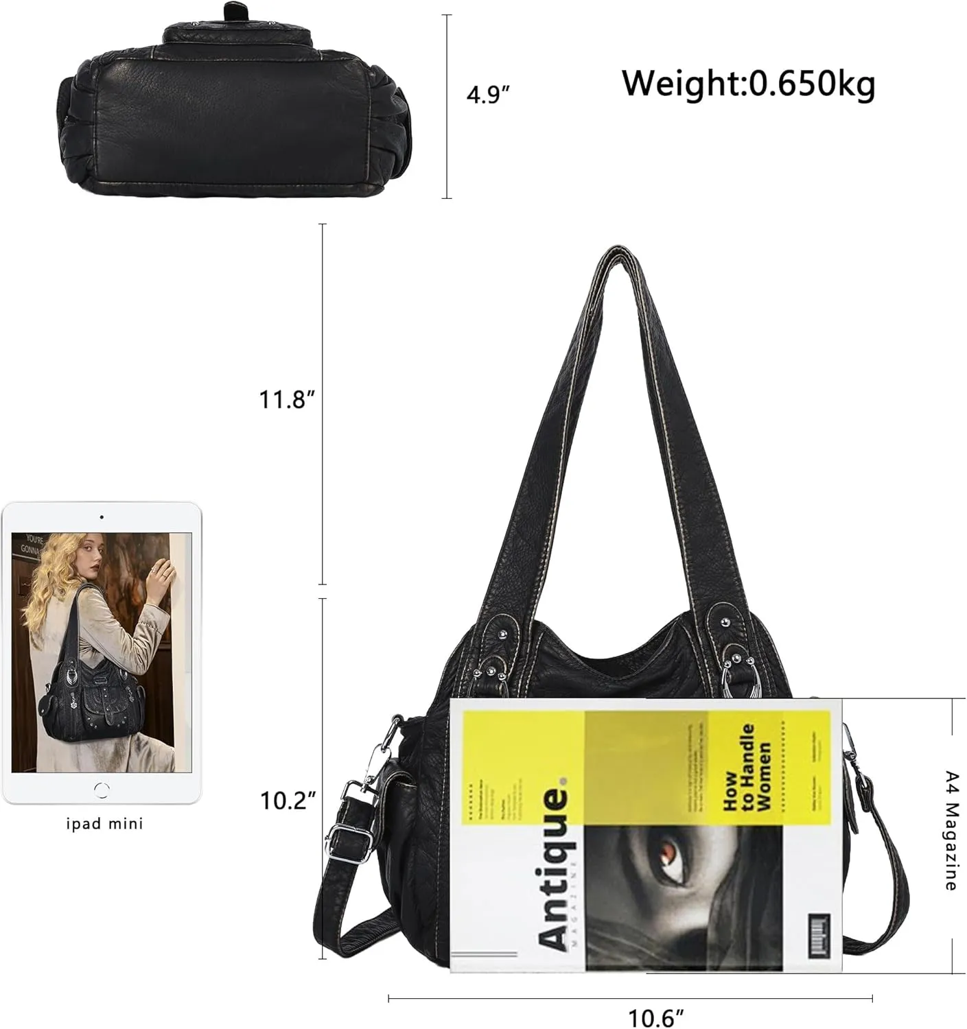 Angel Barcelo Hobo Bag for Women Crossbody Purse and Handbags Shoulder Bags