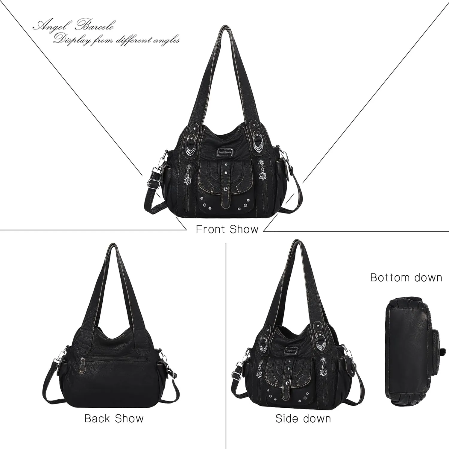 Angel Barcelo Hobo Bag for Women Crossbody Purse and Handbags Shoulder Bags
