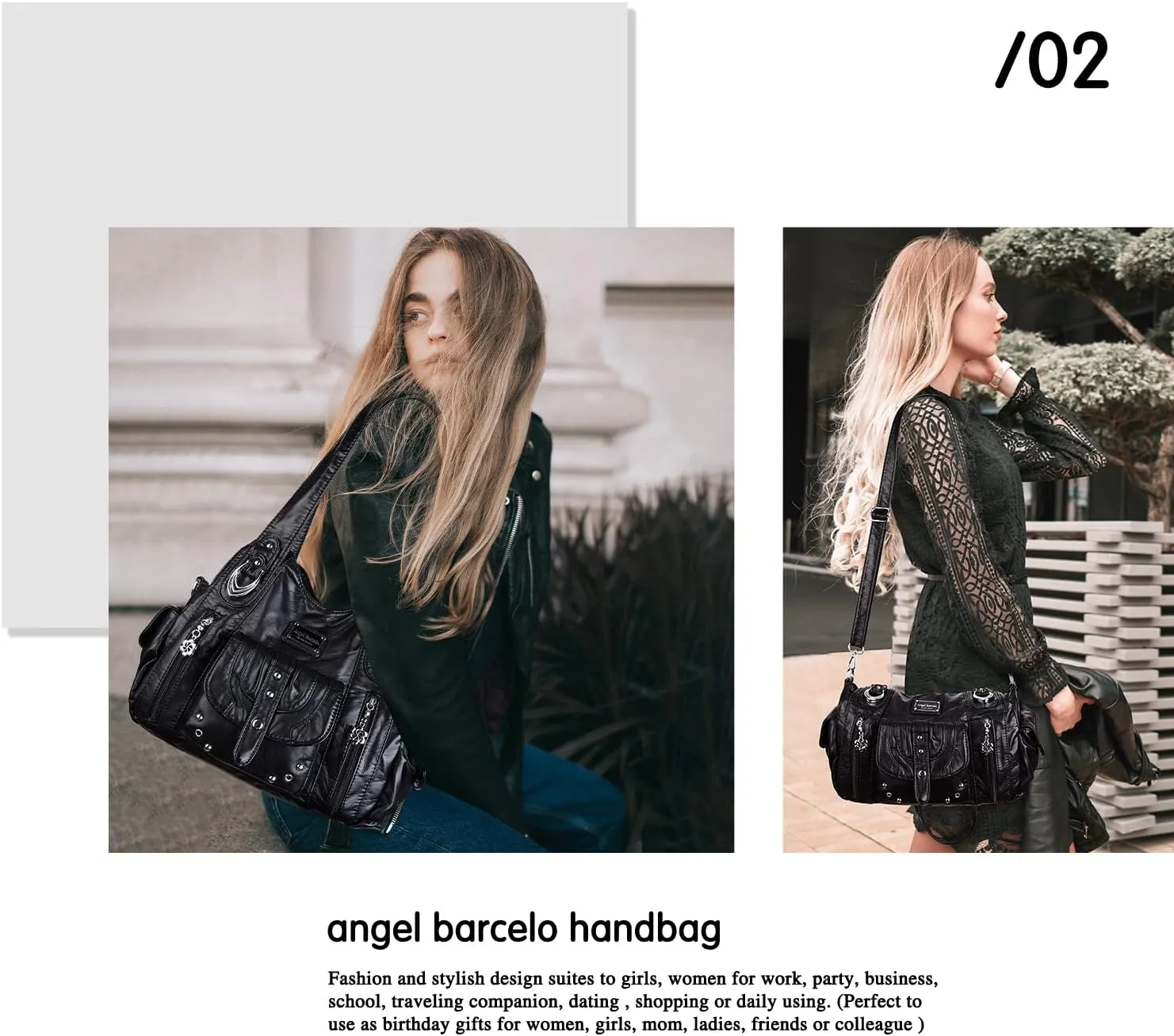 Angel Barcelo Hobo Bag for Women Crossbody Purse and Handbags Shoulder Bags