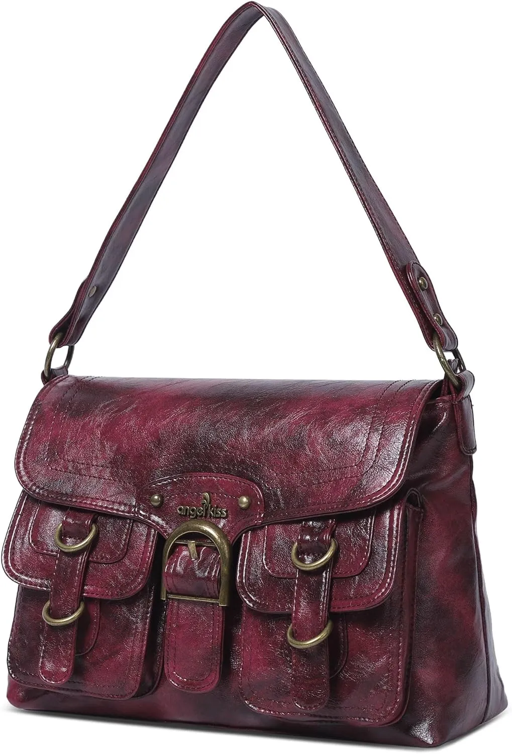 Angel Kiss Purses and Handbags for Women,Vegan Leather Hobo Purses Crossbody Hobo Bag Tote Satchel Handbags