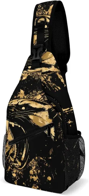 Anger Honey-Badger Roaring Chest Bag for Men Backpack Crossbody Sling Bags Travel Daypack for Outdoors Hiking