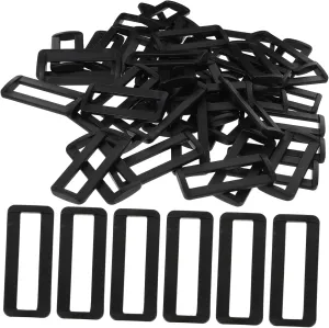 Angoily 100pcs Rectangle Ring Buckles for Bag Belt Buckles Duffle Bag Strap Metal Snaps