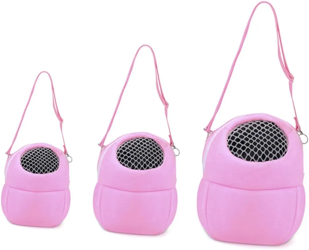 Angoily 2 Pcs Hamster Shoulder Bag Pet Crossbody Bag Compact Storage Pouch for Outdoor Breathable Mesh