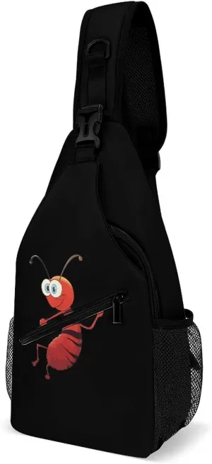 Ant Sling Bags Travel Crossbody Shoulder Bag Small Chest Bag Hiking Backpack for Women Men