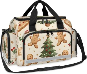 Anti-Scratch Duffle Bag for Travel 25x17.7x11.2 Inch - Waterproof Duffel Bag for Camping Fitness, Durable EMS Gear for First Responders Christmas Theme