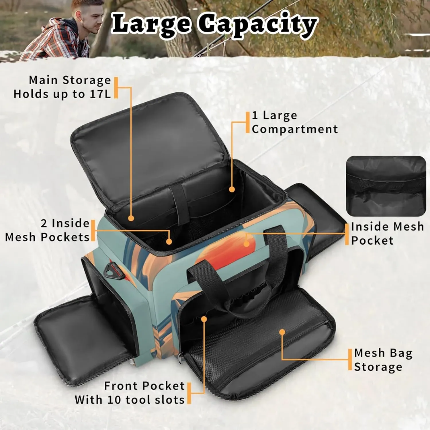 Anti-Scratch Duffle Bag for Travel 25x17.7x11.2 Inch - Waterproof Duffel Bag for Camping Fitness, Durable EMS Gear for First Responders Hot Sun
