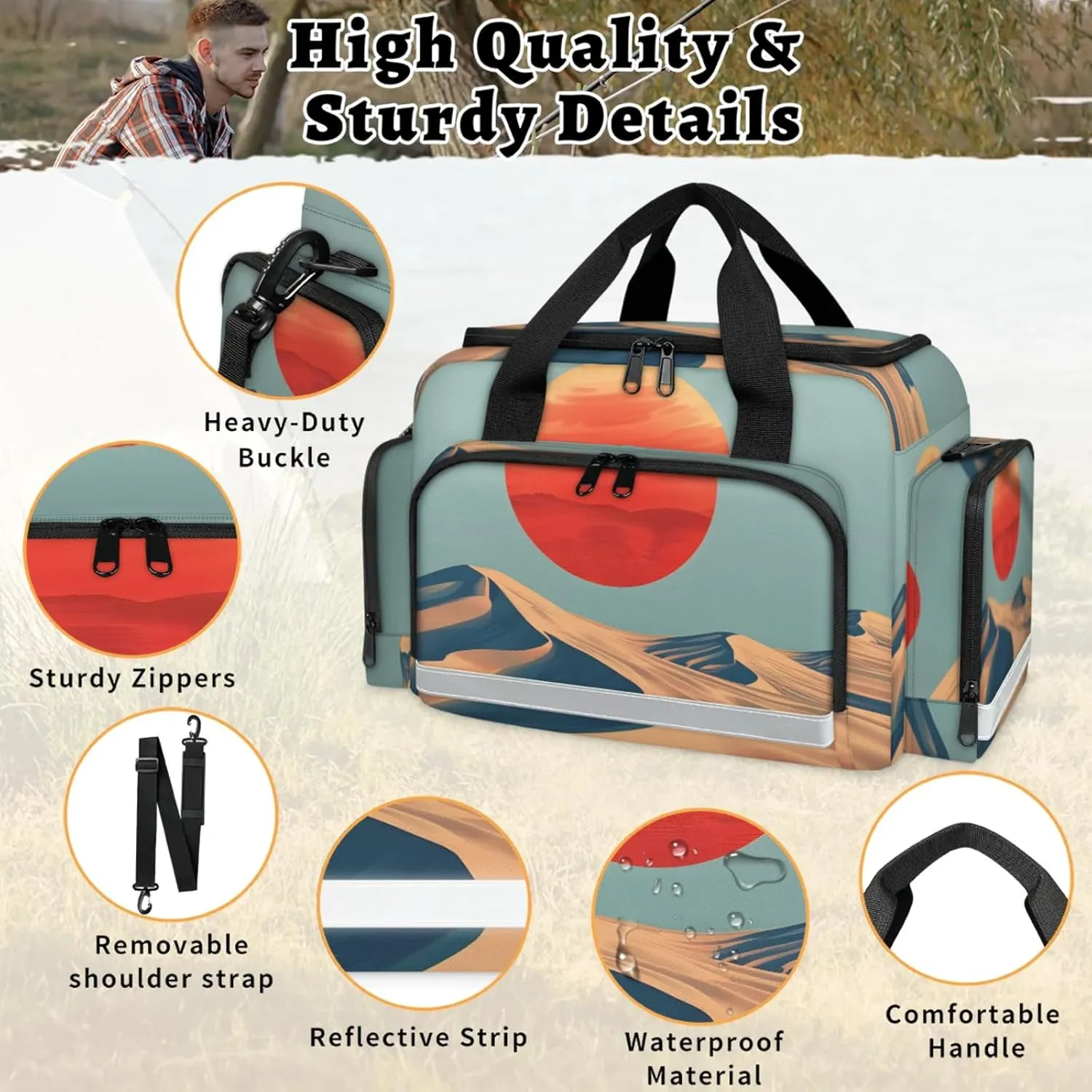 Anti-Scratch Duffle Bag for Travel 25x17.7x11.2 Inch - Waterproof Duffel Bag for Camping Fitness, Durable EMS Gear for First Responders Hot Sun