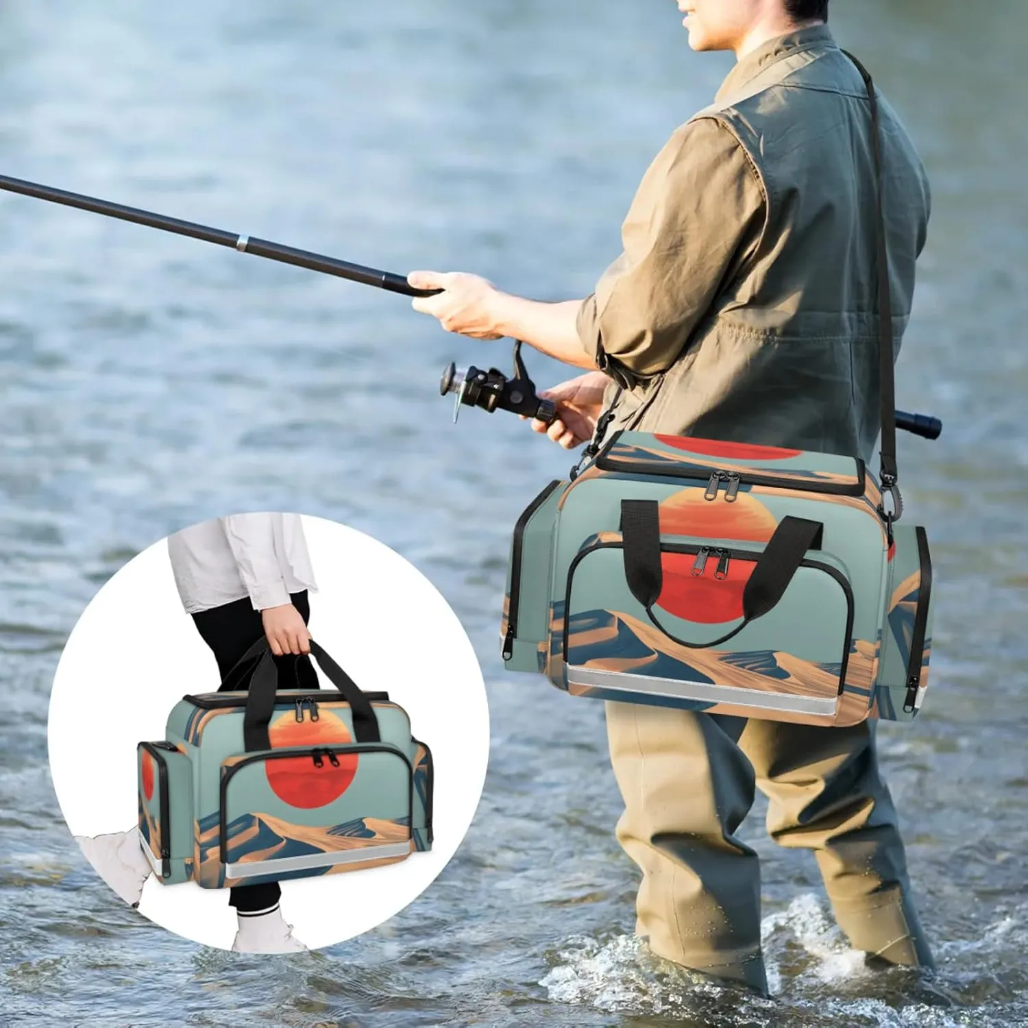 Anti-Scratch Duffle Bag for Travel 25x17.7x11.2 Inch - Waterproof Duffel Bag for Camping Fitness, Durable EMS Gear for First Responders Hot Sun