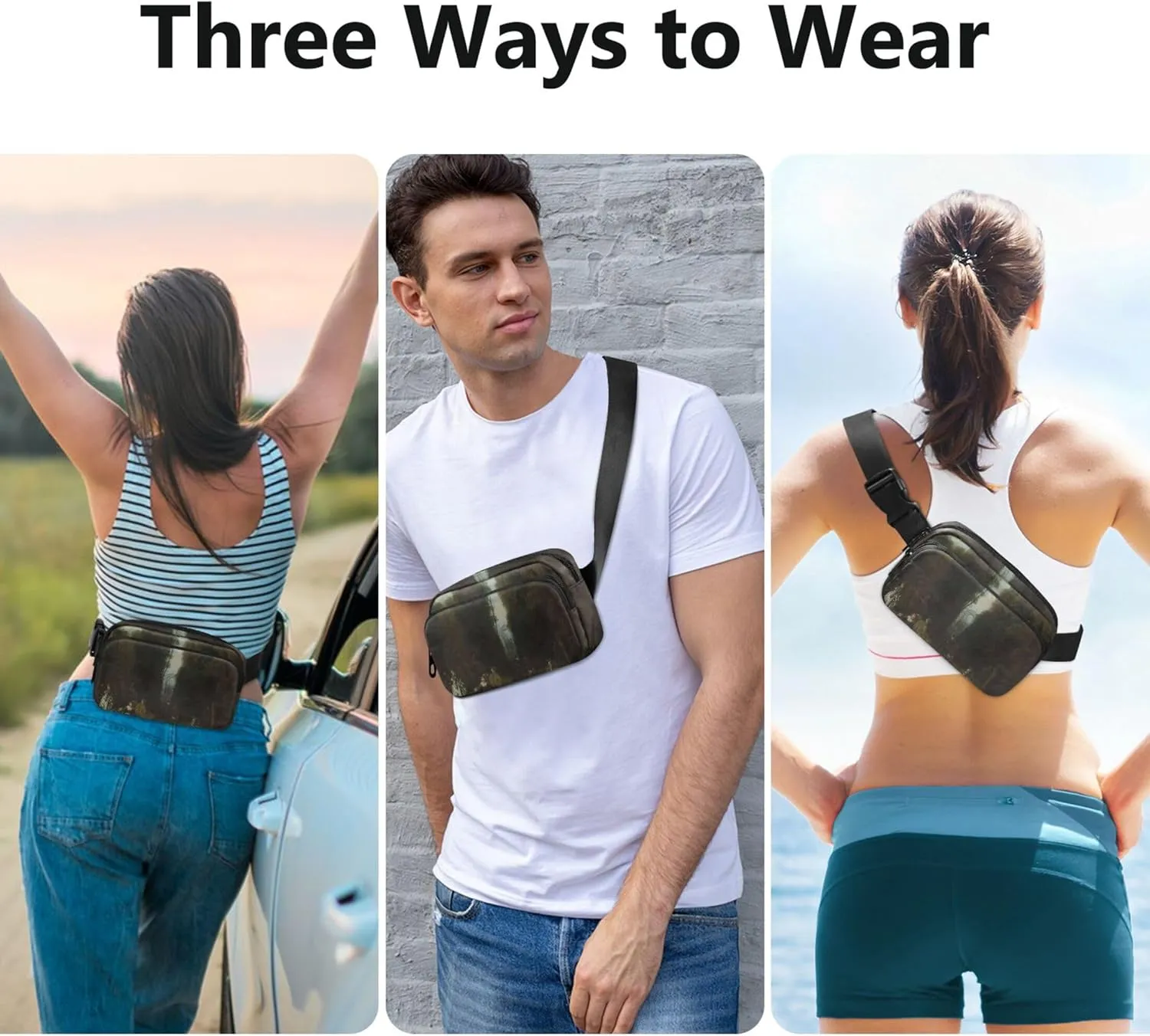 Antoine Watteau La Perspective Fanny Packs Women Waterproof Belt Bags Hip Pack Festival Travel Waist Pouch