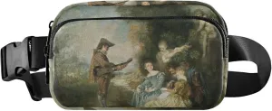 Antoine Watteau Painting Love Fanny Packs for Women Waterproof Anti Theft Belt Bag Trendy Crossbody Waist Pack