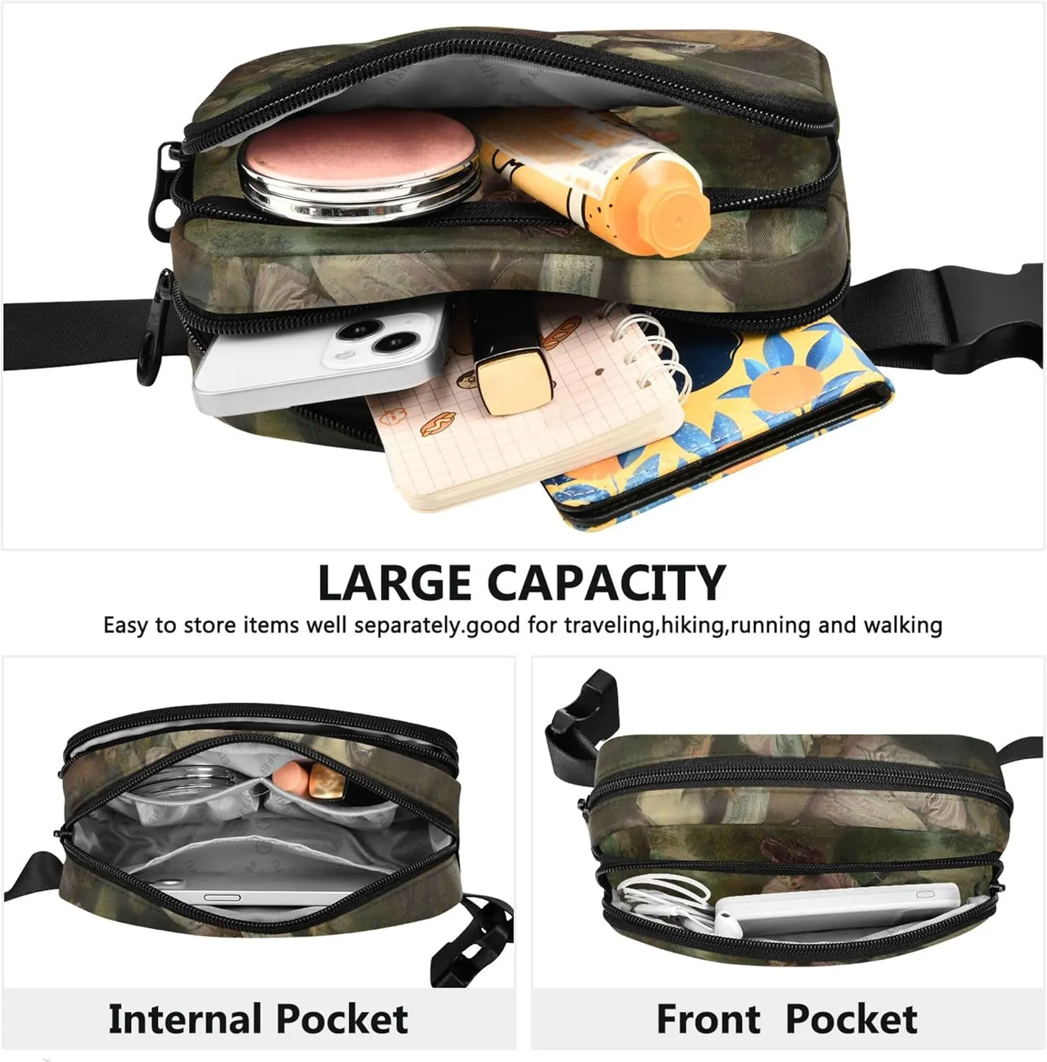 Antoine Watteau Prints Love Song Fanny Packs Women Waterproof Anti Theft Belt Bag Colorful Crossbody Waist Purse