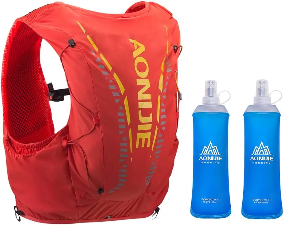 AONIJIE 12L Men Women Running Vest Pack Hydration Backpack Outdoor Sports Bag for Marathon Cycling Hiking