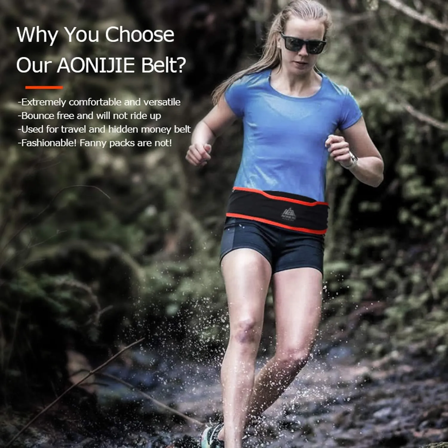 AONIJIE Hydration Belt Running Fanny Pack, with 250ml Soft Water Bottle Flask Phone Holder for Trailing Running Climbing Jogging Cycling Workout Fitness 3 Colors (Red, M/L)