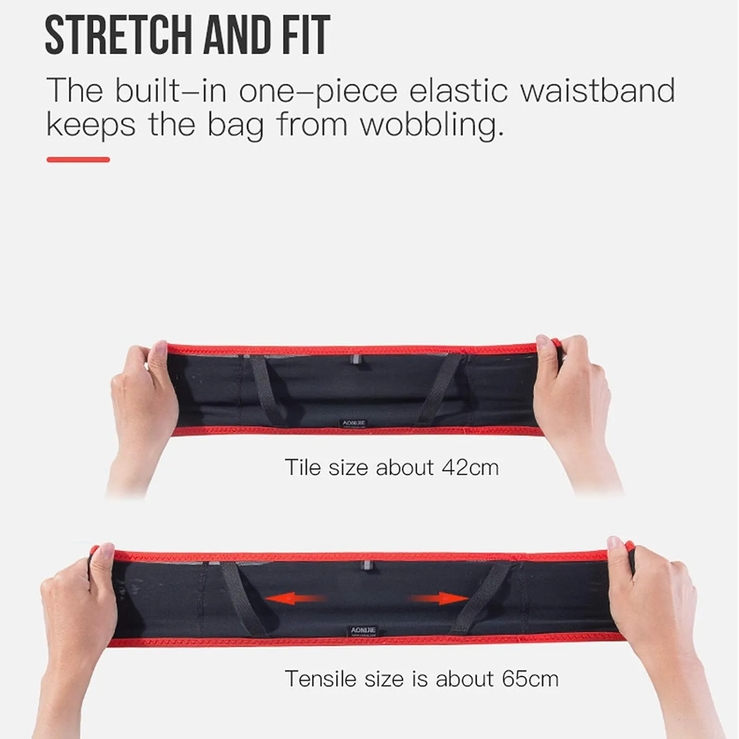 AONIJIE Hydration Belt Running Fanny Pack, with 250ml Soft Water Bottle Flask Phone Holder for Trailing Running Climbing Jogging Cycling Workout Fitness 3 Colors (Red, M/L)