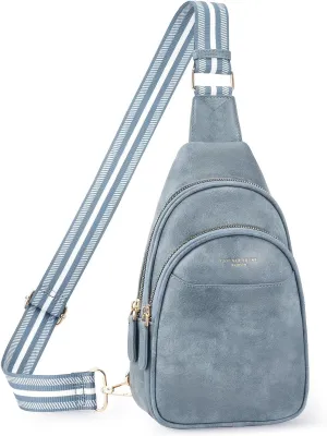 APHISON Small Sling Bag Cell Phone Purse Vegan Leather Fanny Crossbody Bag for Women Trendy Chest Backpack Adjustable Strap