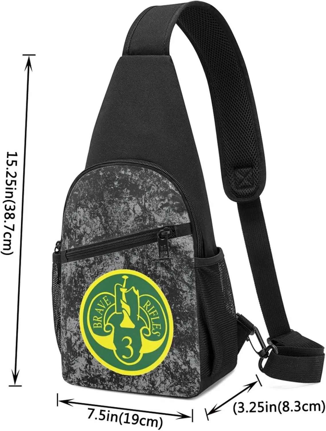Army 3rd Armored Cavalry Regiment Sling Bag Crossbody Backpack Shoulder Casual Daypack Bags for Men