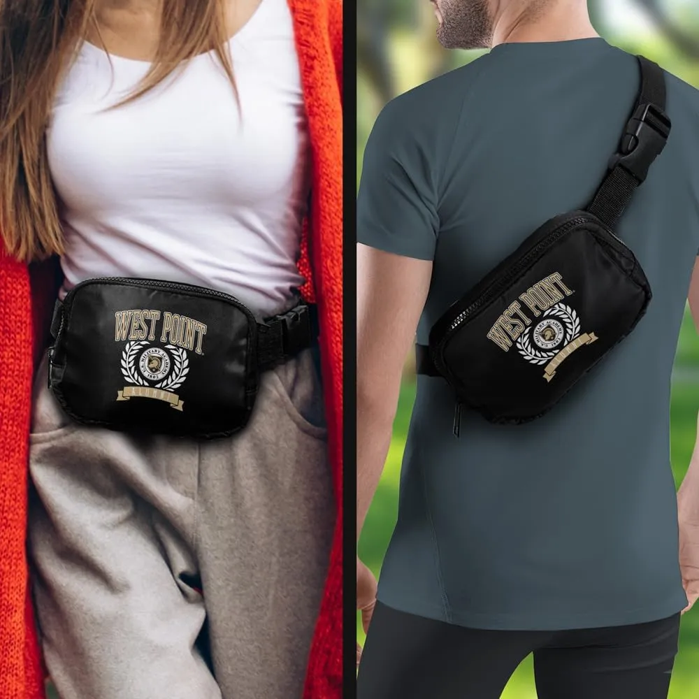 Army Black Knights Alumni Seal Belt Bag, Crossbody Fanny Pack for Women and Men, Adjustable