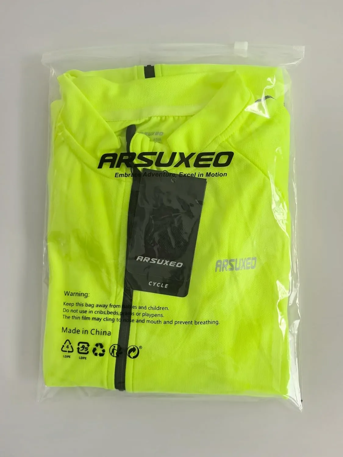 ARSUXEO Men's Cycling Jersey Long Sleeve Slim Fit Bike Jersey Biking Bicycle Cycling Shirt