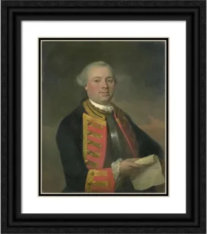 ArtDirect August Christian Hauck 15x18 Black Ornate Frame and Double Matted Museum Art Print Titled: Johan Arnold Zoutman (1724-93), Vice Admiral (1770)