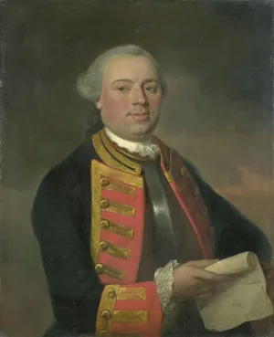 ArtDirect August Christian Hauck 15x18 Gold Ornate Frame and Double Matted Museum Art Print Titled - Johan Arnold Zoutman (1724-93), Vice Admiral (1770)