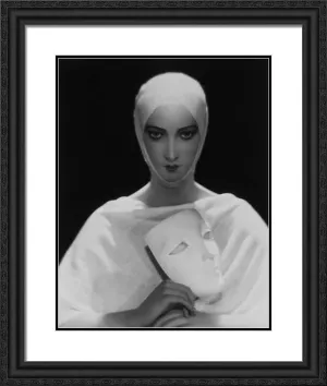ArtDirect De Meyer, Adolph 20x23 Black Ornate Framed Art Print with Double Matting Titled: Advertisement for Elizabeth Arden Cosmetics