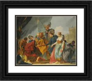 ArtDirect Francesco Lorenzi 17x15 Black Ornate Frame and Double Matted Museum Art Print Titled: The Continence of Scipio