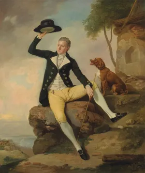 ArtDirect Johan Joseph Zoffany 15x17 Gold Ornate Frame and Double Matted Museum Art Print Titled - Patrick Heatly